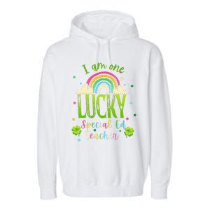 Shamrock Lucky Charmer Irish School Teacher St Patricks Day Garment-Dyed Fleece Hoodie