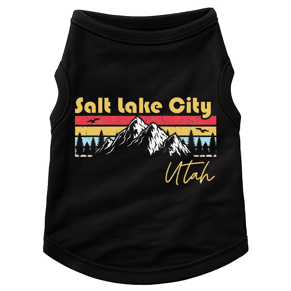 Salt Lake City Utah Roots Hometown Vintage Home State Pride Doggie Tank