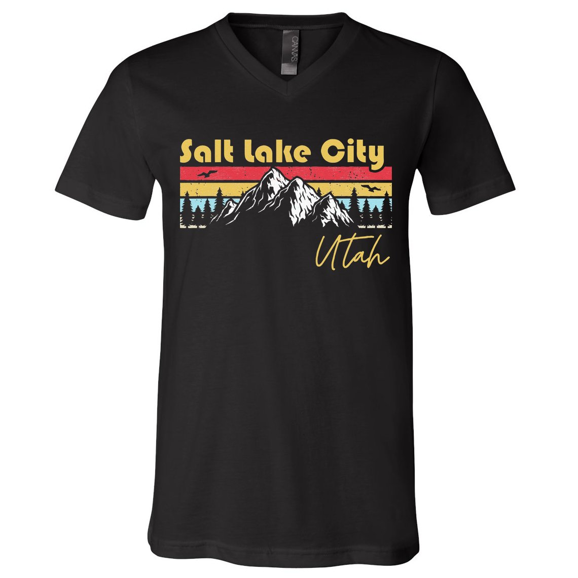 Salt Lake City Utah Roots Hometown Vintage Home State Pride V-Neck T-Shirt