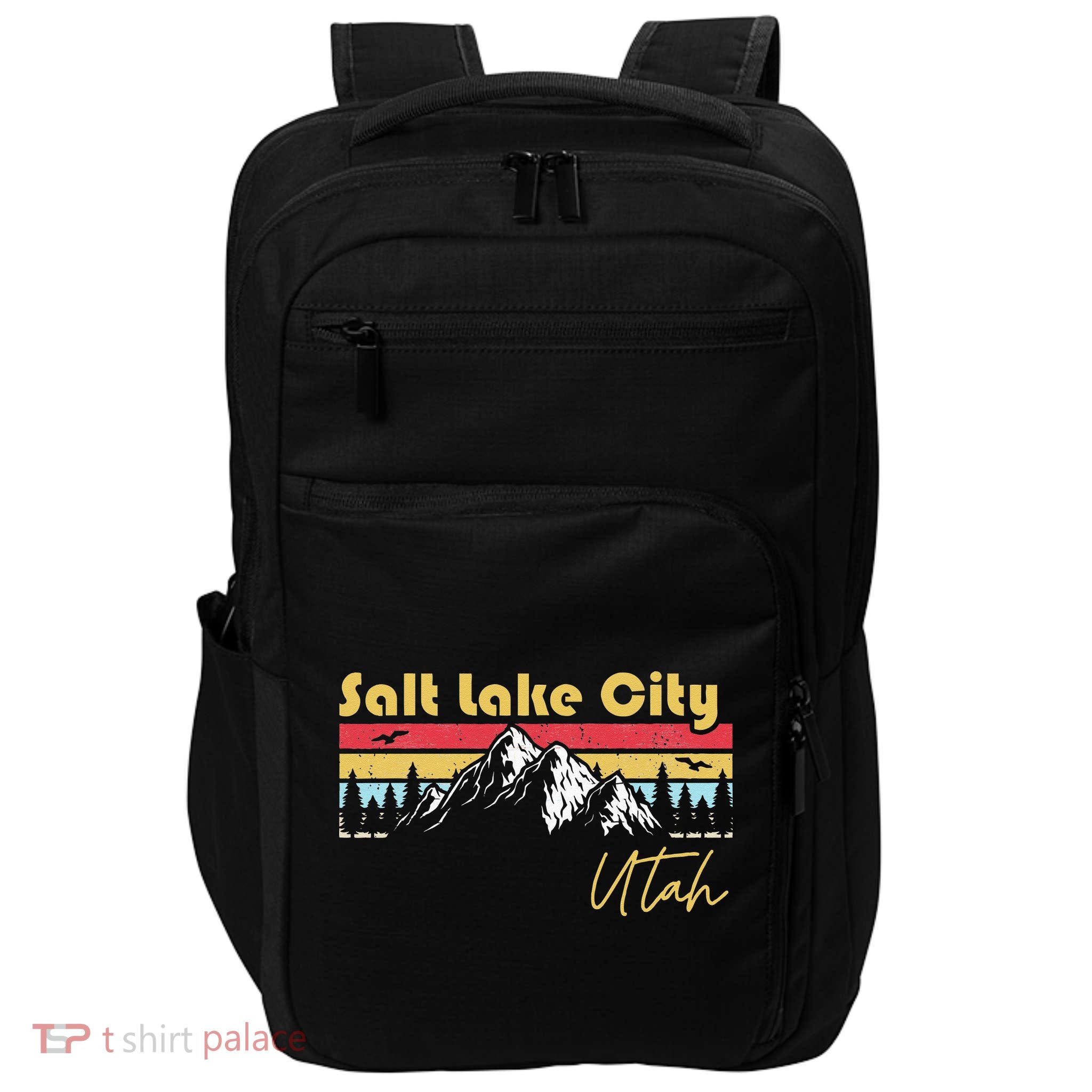 Salt Lake City Utah Roots Hometown Vintage Home State Pride Impact Tech Backpack
