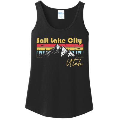 Salt Lake City Utah Roots Hometown Vintage Home State Pride Ladies Essential Tank