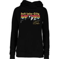 Salt Lake City Utah Roots Hometown Vintage Home State Pride Womens Funnel Neck Pullover Hood