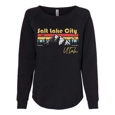 Salt Lake City Utah Roots Hometown Vintage Home State Pride Womens California Wash Sweatshirt