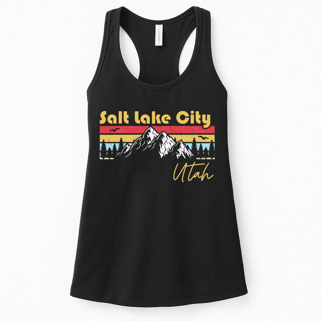 Salt Lake City Utah Roots Hometown Vintage Home State Pride Womens Tank Top