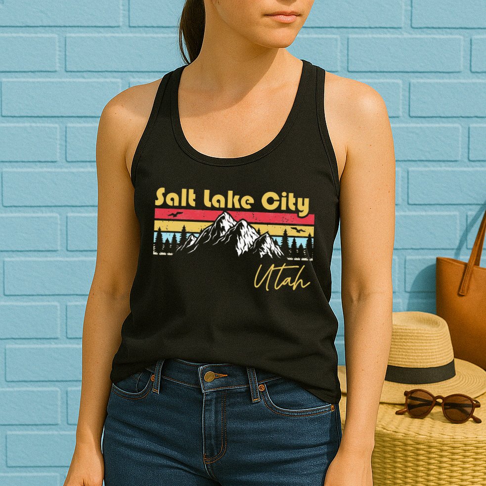 Salt Lake City Utah Roots Hometown Vintage Home State Pride Womens Tank Top