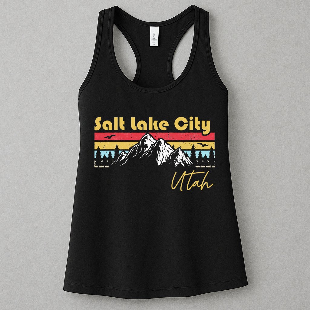 Salt Lake City Utah Roots Hometown Vintage Home State Pride Womens Tank Top