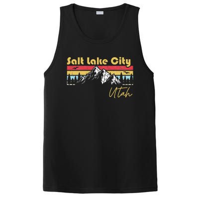 Salt Lake City Utah Roots Hometown Vintage Home State Pride PosiCharge Competitor Tank