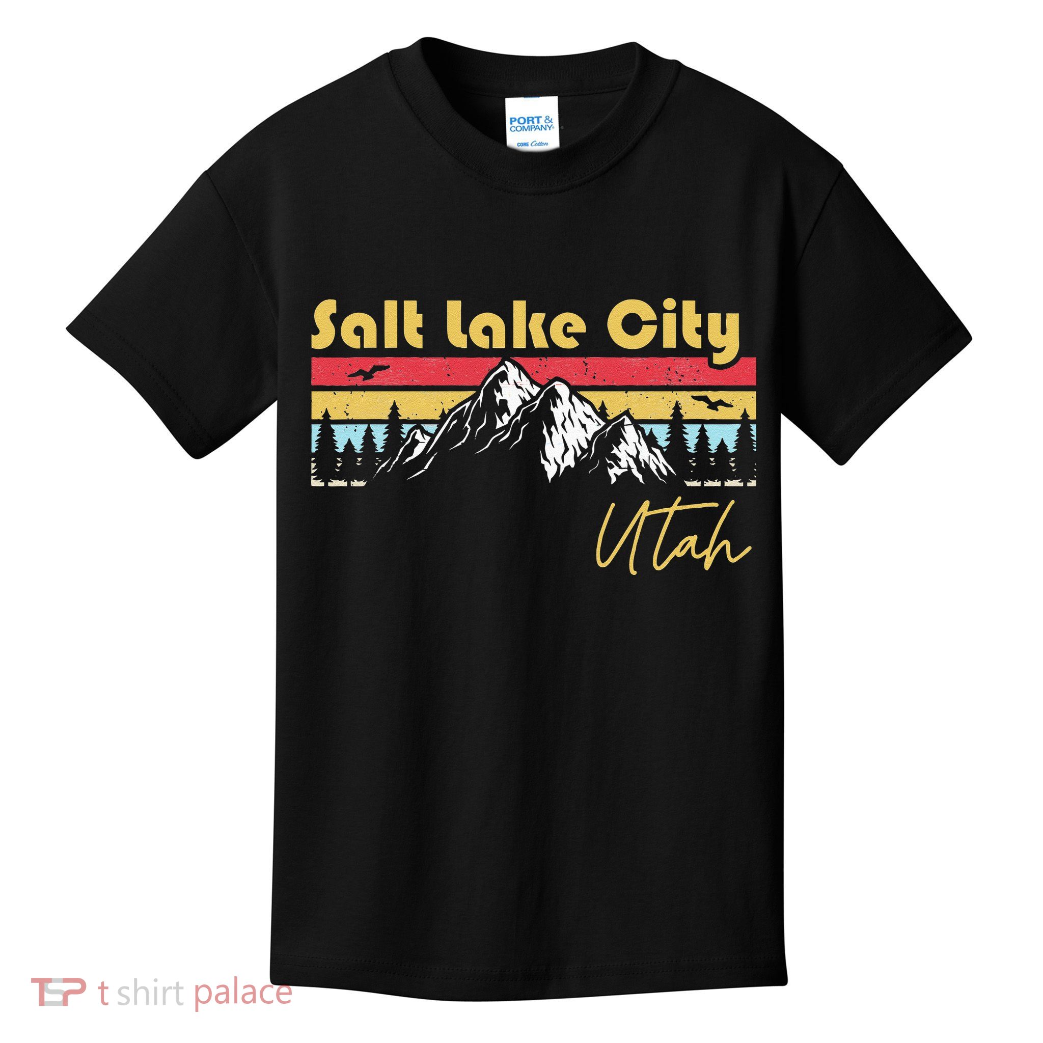Salt Lake City Utah Roots Hometown Vintage Home State Pride Kids T-Shirt