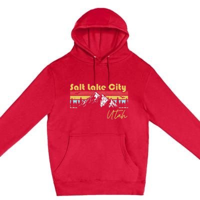 Salt Lake City Utah Roots Hometown Vintage Home State Pride Premium Pullover Hoodie