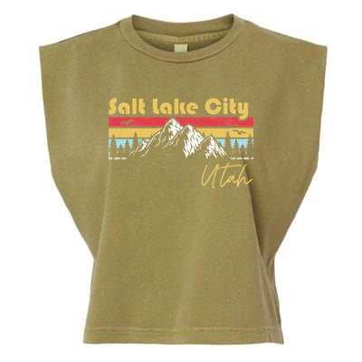 Salt Lake City Utah Roots Hometown Vintage Home State Pride Garment-Dyed Women's Muscle Tee