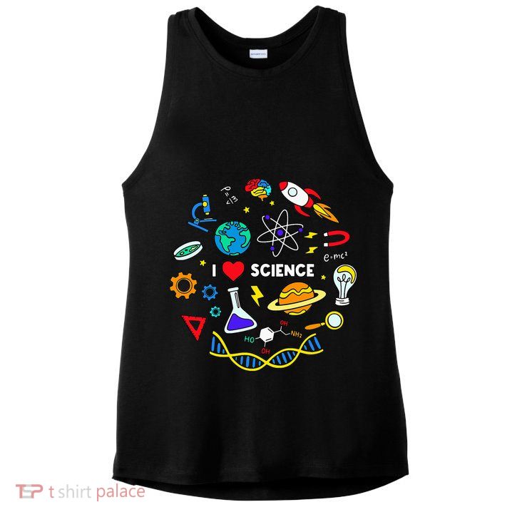 Science Lover Chemistry Biology Physics Love Science Ladies PosiCharge Tri-Blend Wicking Tank