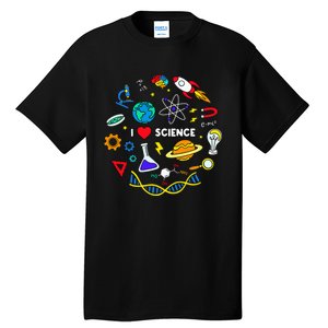 Science Lover Chemistry Biology Physics Love Science Tall T-Shirt