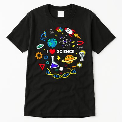 Science Lover Chemistry Biology Physics Love Science Tall T-Shirt