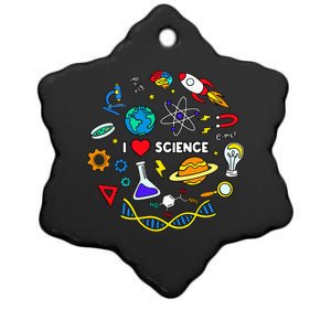 Science Lover Chemistry Biology Physics Love Science Ceramic Star Ornament