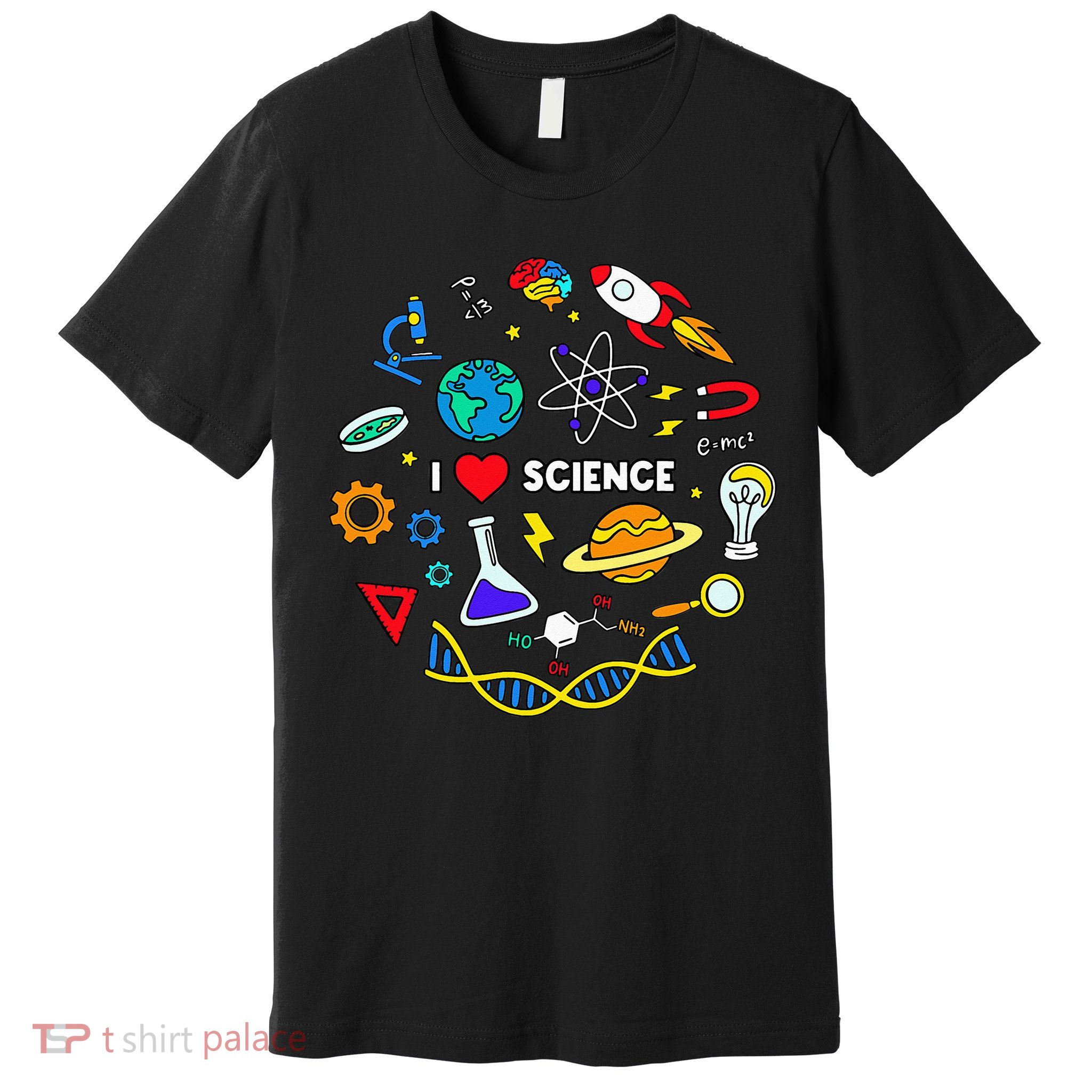 Science Lover Chemistry Biology Physics Love Science Premium T-Shirt
