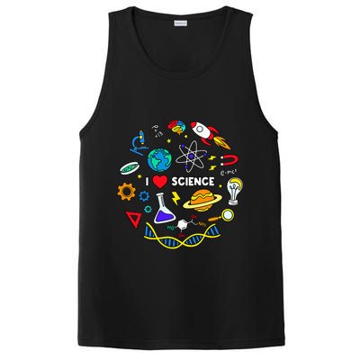 Science Lover Chemistry Biology Physics Love Science PosiCharge Competitor Tank