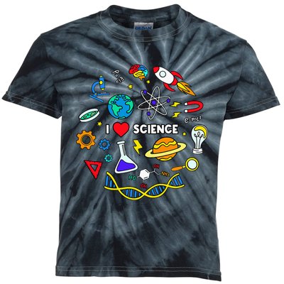 Science Lover Chemistry Biology Physics Love Science Kids Tie-Dye T-Shirt