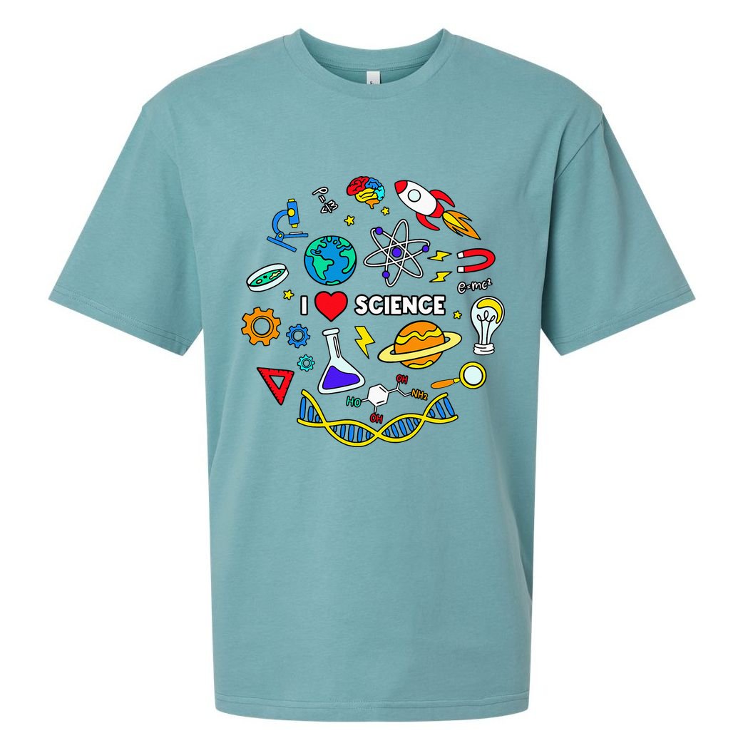 Science Lover Chemistry Biology Physics Love Science Sueded Cloud Jersey T-Shirt