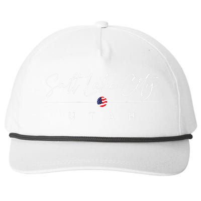 Salt Lake City Utah Snapback Five-Panel Rope Hat