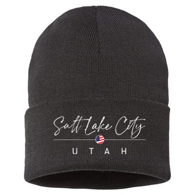 Salt Lake City Utah Sustainable Knit Beanie