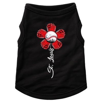 St. Louis Colorful Baseball Flower Souvenir I Love St. Louis Doggie Tank