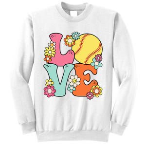 Softball Love Cute Softball Lover Sweatshirt