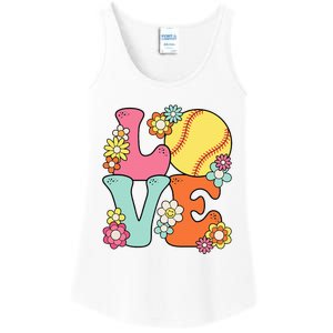 Softball Love Cute Softball Lover Ladies Essential Tank