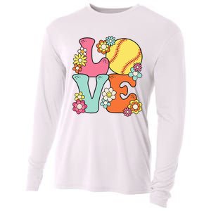 Softball Love Cute Softball Lover Cooling Performance Long Sleeve Crew