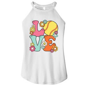 Softball Love Cute Softball Lover Women's Perfect Tri Rocker Tank