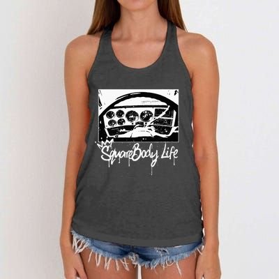 Squarebody Life C10 Classic Truck Squarebody Nation Women's Knotted Racerback Tank