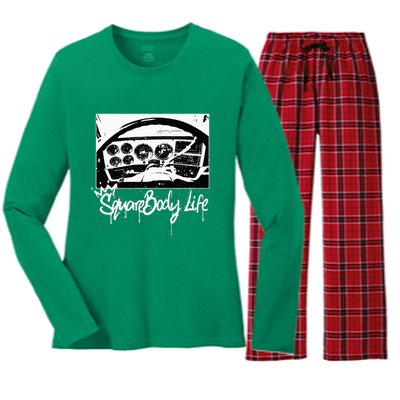 Squarebody Life C10 Classic Truck Squarebody Nation Women's Long Sleeve Flannel Pajama Set 