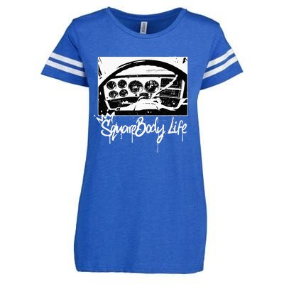 Squarebody Life C10 Classic Truck Squarebody Nation Enza Ladies Jersey Football T-Shirt