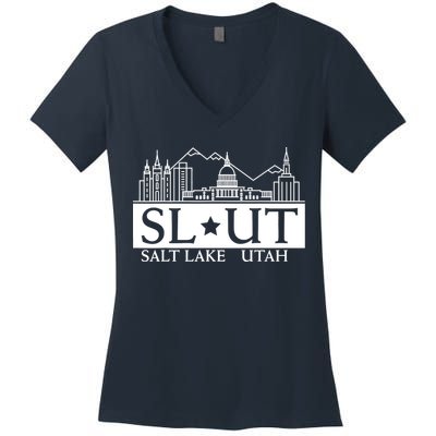 Salt Lake City Utah UT Hometown Home State Pride Women's V-Neck T-Shirt