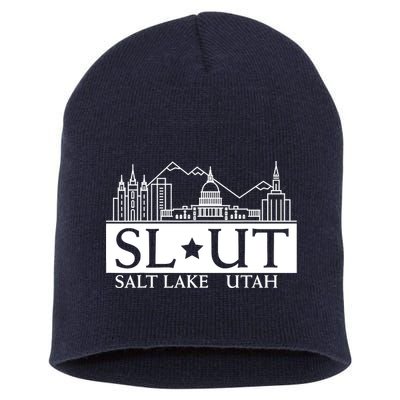Salt Lake City Utah UT Hometown Home State Pride Short Acrylic Beanie