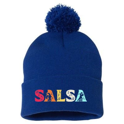 Salsa Latin Dancer Dance Lover Pom Pom 12in Knit Beanie