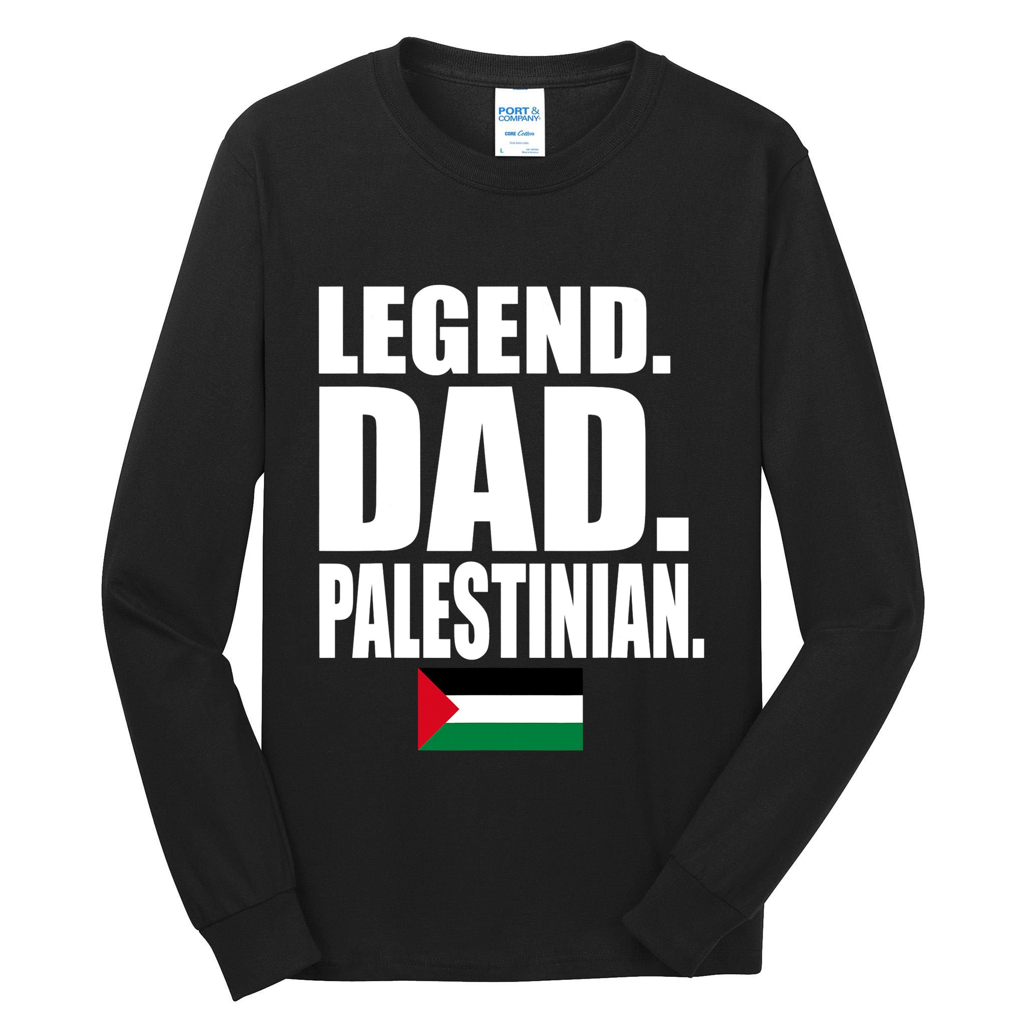 Storecastle: Legend Dad Palestinian Flag Funny Gift Tall Long Sleeve T-Shirt