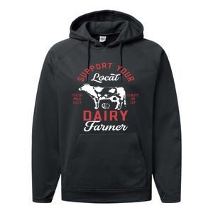 Support Local Dairy Farmer Performance Fleece Hoodie