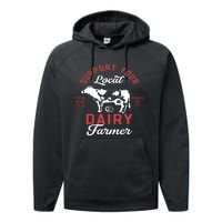 Support Local Dairy Farmer Performance Fleece Hoodie