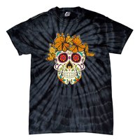 Skull Lover Dia De Los Muertos Monarch Butterfly Sugar Tie-Dye T-Shirt