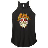 Skull Lover Dia De Los Muertos Monarch Butterfly Sugar Women's Perfect Tri Rocker Tank