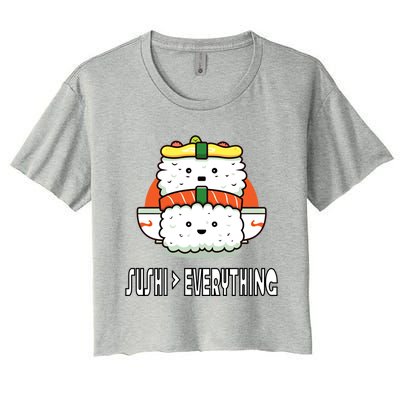 Sushi Lovers Delight Funny Gift Women's Crop Top Tee