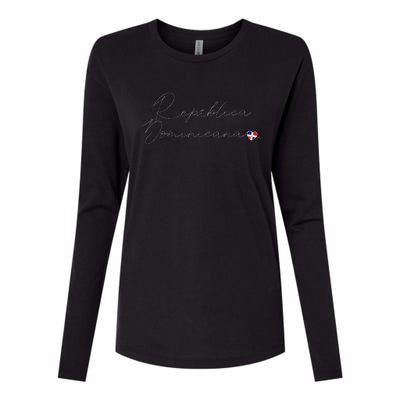 Simple Love Dominican Flag Heart On RepúBlica Dominicana Womens Cotton Relaxed Long Sleeve T-Shirt