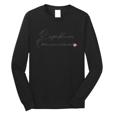 Simple Love Dominican Flag Heart On RepúBlica Dominicana Long Sleeve Shirt