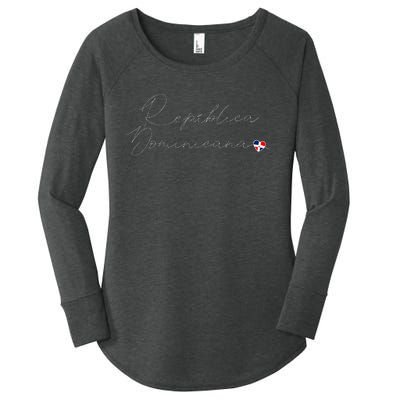 Simple Love Dominican Flag Heart On RepúBlica Dominicana Women's Perfect Tri Tunic Long Sleeve Shirt