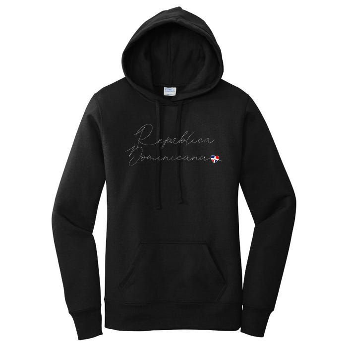 Simple Love Dominican Flag Heart On RepúBlica Dominicana Women's Pullover Hoodie