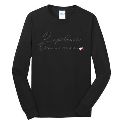 Simple Love Dominican Flag Heart On RepúBlica Dominicana Tall Long Sleeve T-Shirt