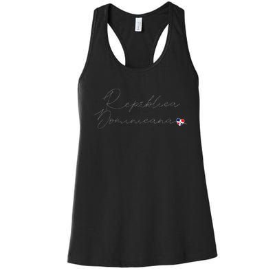 Simple Love Dominican Flag Heart On RepúBlica Dominicana Women's Racerback Tank