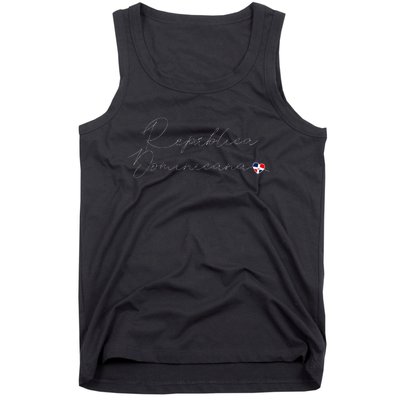 Simple Love Dominican Flag Heart On RepúBlica Dominicana Tank Top