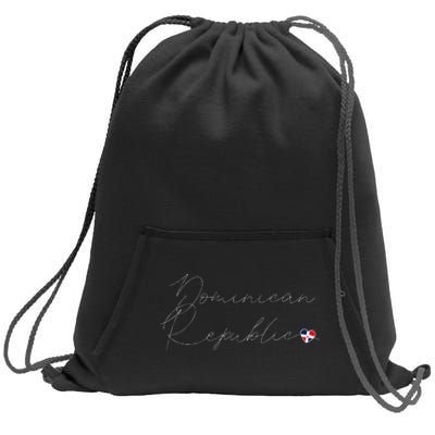 Simple Love Dominican Flag Heart On Dominican Republic Sweatshirt Cinch Pack Bag