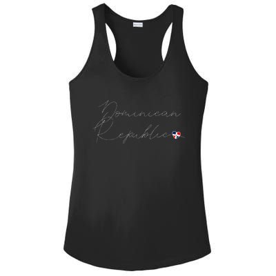 Simple Love Dominican Flag Heart On Dominican Republic Ladies PosiCharge Competitor Racerback Tank